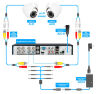 Комплект видеонаблюдения AHD 2Мп KIT-C206HD 6 камер для улицы